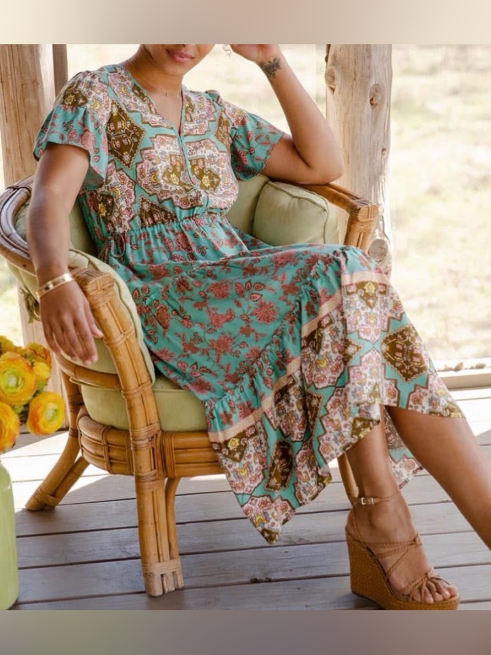 Matilda Jane Mint Green Floral Patchwork Maxi Dress
